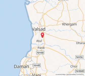 Map of Parnera, Gujarat