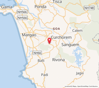 Map of Paroda, Goa