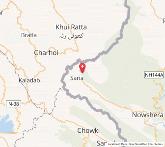 Map of Parokhin, Kashmir