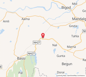Map of Parsoli, Rajasthan