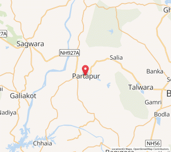 Map of Partapur, Rajasthan