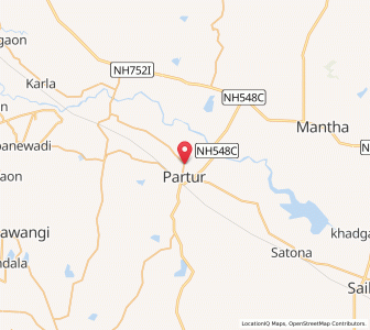 Map of Partur, Maharashtra