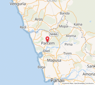 Map of Parxem, Goa