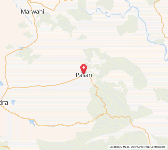 Map of Pasan, Chhattisgarh
