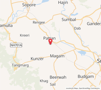 Map of Patan Shirpur, Kashmir