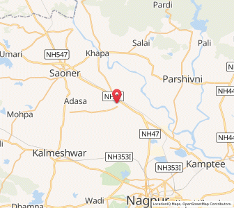 Map of Patansaongi, Maharashtra