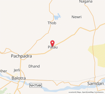 Map of Patau, Rajasthan
