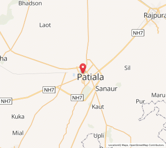 Map of Patiala, Punjab