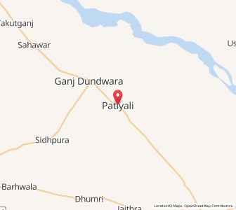 Map of Patiali, Uttar Pradesh