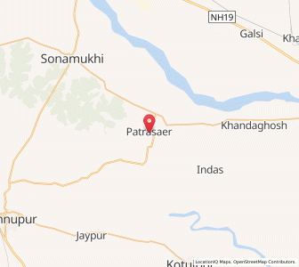 Map of Patrasaer, West Bengal