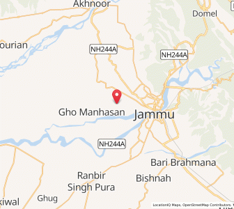 Map of Paune Chak, Kashmir