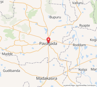 Map of Pavagada, Karnataka