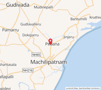 Map of Pedana, Andhra Pradesh