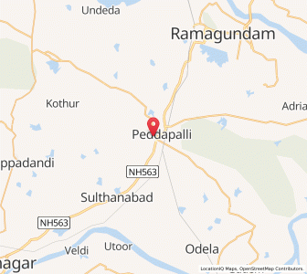 Map of Peddapalli, Andhra Pradesh