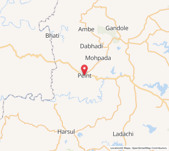 Map of Peint, Maharashtra