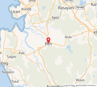Map of Pen, Maharashtra
