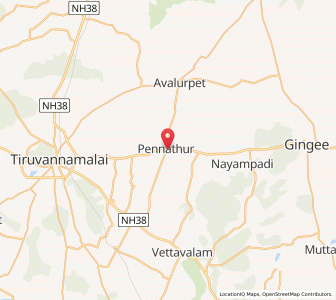 Map of Pennattur, Tamil Nadu