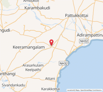 Map of Peravurani, Tamil Nadu