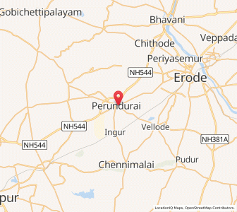 Map of Perundurai, Tamil Nadu