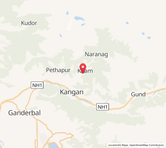 Map of Peth Khanan, Kashmir