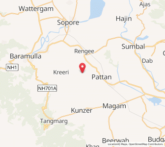 Map of Petha Waingam, Kashmir