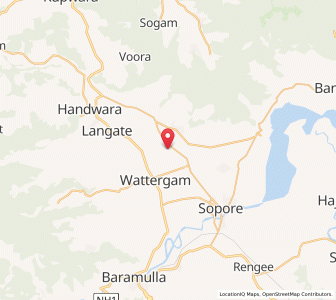 Map of Petha Wodur, Kashmir