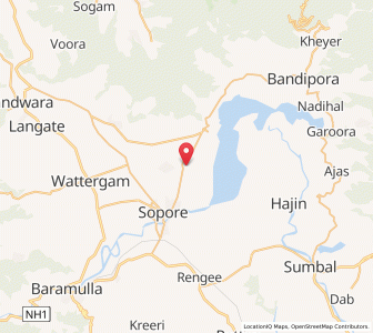 Map of Pethabug, Kashmir