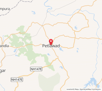 Map of Petlawad, Madhya Pradesh