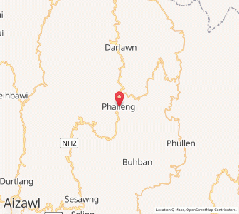 Map of Phaileng, Mizoram