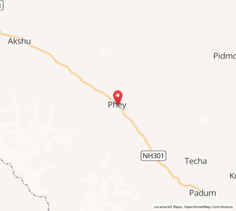 Map of Phe, Kashmir