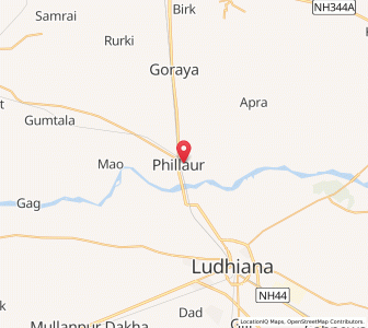 Map of Phillaur, Punjab