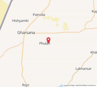 Map of Phulan, Rajasthan