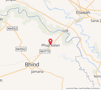 Map of Phup Kalan, Madhya Pradesh