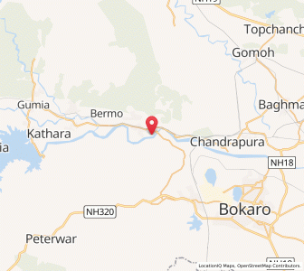 Map of Phusro, Jharkhand