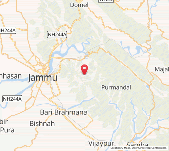 Map of Pihand, Kashmir