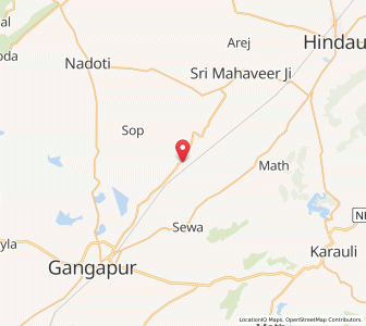 Map of Pilauda, Rajasthan