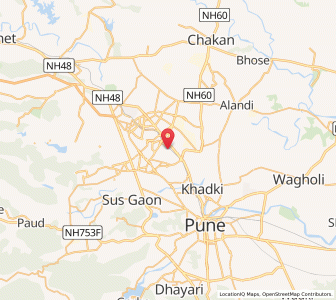 Map of Pimpri-Chinchwad, Maharashtra