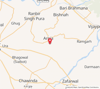 Map of Pindi Charkan, Kashmir