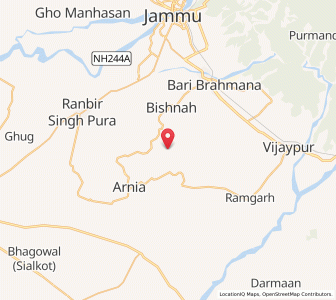 Map of Pindori Brahmanan, Kashmir