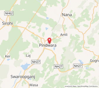 Map of Pindwara, Rajasthan