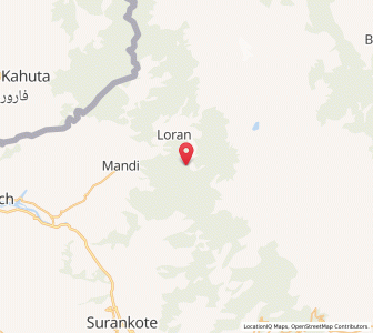 Map of Pinjal, Kashmir