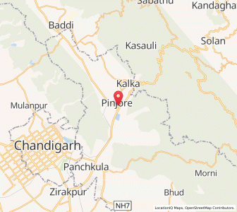 Map of Pinjaur, Haryana