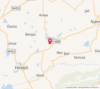 Map of Pipaliya, Rajasthan