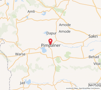 Map of Pipalner, Maharashtra