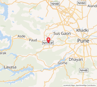 Map of Pirangut, Maharashtra