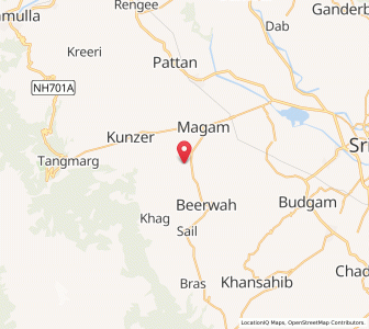 Map of Pirapur, Kashmir