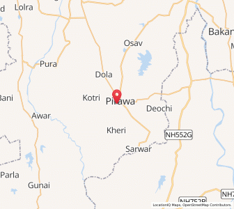 Map of Pirawa, Rajasthan