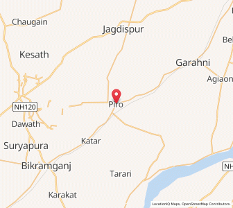 Map of Piro, Bihar