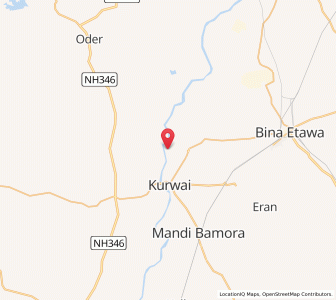 Map of Pirotha, Madhya Pradesh