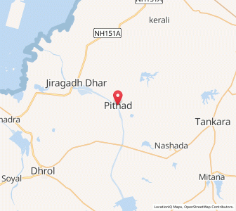 Map of Pitar, Gujarat